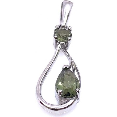 Jan Kos jewellery Stříbrný přívěsek s vltavínem 32107816
