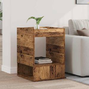 vidaXL Крайна масичка Старо дърво 40 x 40 x 56 см Инженерна дървесина (890956)