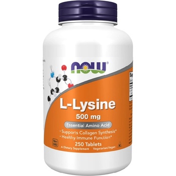 NOW NOW L-Lysine 500mg, 250 Tablets