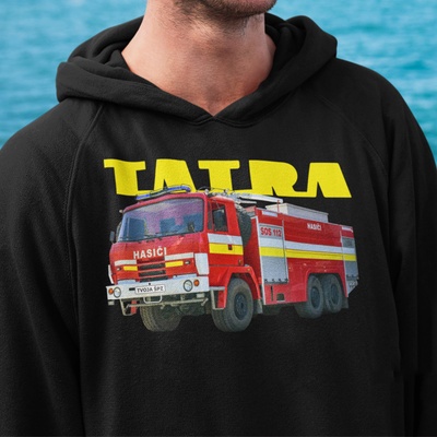 Mikina s potlačou TATRA 815 HASIČI dámsky Čierna