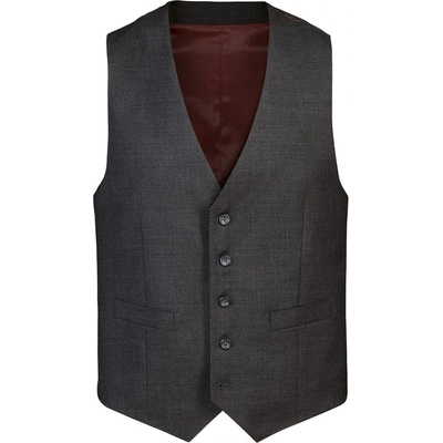 Charles Tyrwhitt Natural Stretch Twill Vest - Charcoal