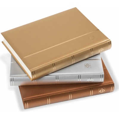 Leuchtturm COMFORT METALLIC vatovaný zásobník s krémovými listy Barva: Bronzová