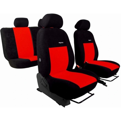 Autopotah Automega Škoda Fabia II nedělená ELEGANCE ALCANTARA černočervené