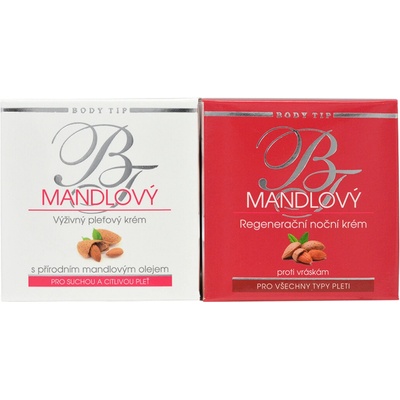 Vivaco Duopack denní a noční pleťový krém s mandlovým olejem Body Tip 50 ml + 50 ml dárková sada