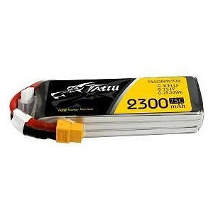 Gens ace tattu Батерия TATTU 2300mAh 11.1V 75C 3S1P Lipo Battery Pack with XT60 TAA23003S75X6 (TAA23003S75X6)