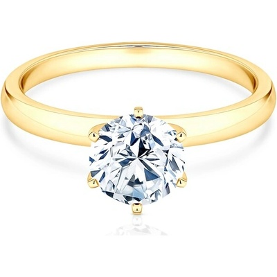 Savicki Zásnubný prsteň žlté zlato diamant SV R13 D Z