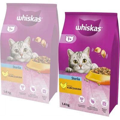 Whiskas Sterile s kuracím mäsom 2 x 1,4 kg