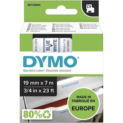 DYMO páska D1 19mm x 7m, modrá na bílé, 45804, S0720840