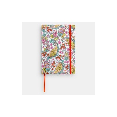 Sentio Бележник с ластик А5, 80л. Paisley White