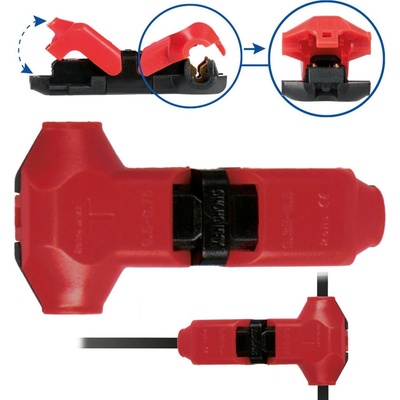 T spojka 1-pólová prořezávací 0,5 1 mm2 300 V DC/AC 10 A