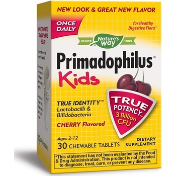 Nature's Way Primadophilus Kids, череша, 30 дъвчащи таблетки, Nature's Way (14243)