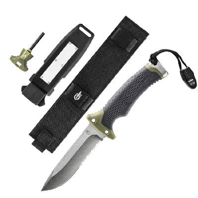Dýka Ultimate Survival GEREBER 30-001830 (Nůž s pevnou čepelí - dýka. Gerber Ultimate Survival a perfektní rukojetí, která nabízí nekompromisní úchop a tlouk na jejím konci.)