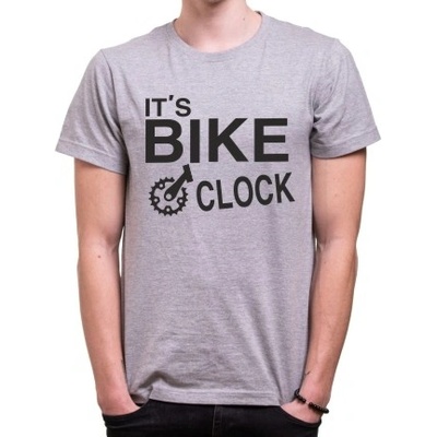 Fajntričko tričko It's Bike O'clock šedá