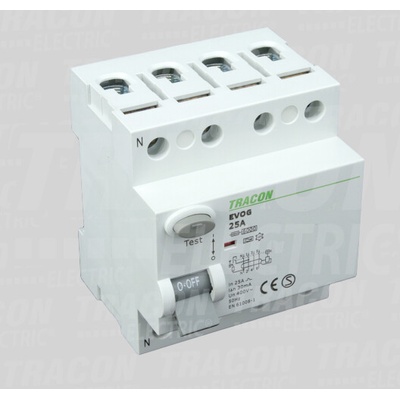 Tracon 4P 25A 30mA 6kA EVOG4P2503