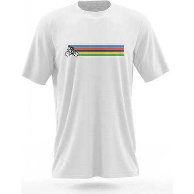 NU. BY Holokolo cyklistické tričko s krátkym rukávom A Game viacfarebné biele