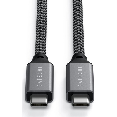 Satechi ST-U4C25M USB4 C-To-C Braided Cable 40 Gbps, 25cm, šedý