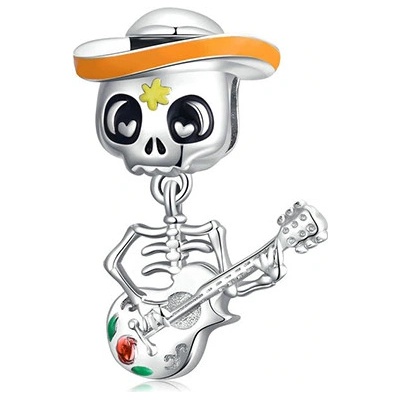 P&J Jewellery Stříbrný přívěsek Kostík s kytarou HSB05