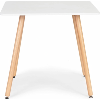 MODERNHOME Moderní dřevěný čtvercový kuchyňský stůl 80 x 80 cm