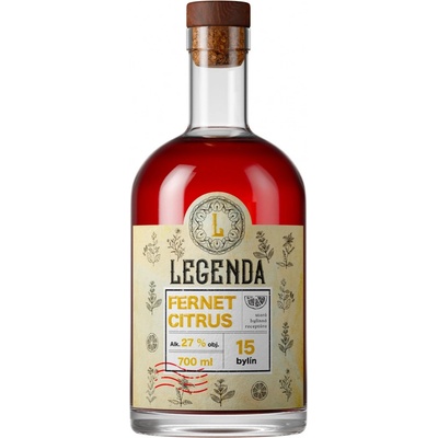 Legenda Fernet Citrus 27% 0,7 l (holá láhev)