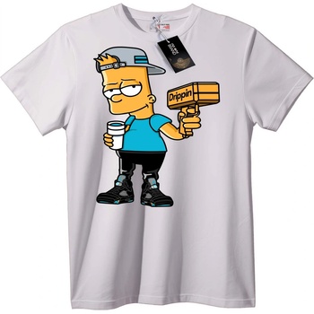 NOONEBRAND Тениска Bart Simpson Drippin - 2XL, Black
