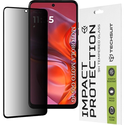 Techsuit Протектор за Motorola Moto G05 / E15 - Techsuit - 111D Privacy Full Glue - Черен