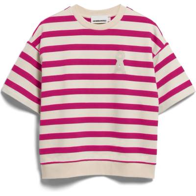 Armedangels Дамска тениска Armedangels Women's Bamikaa Stripe Sweat T-shirt - Undyed / Very Berry (916-6588-0314)