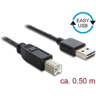 Delock 83684 Easy USB - USB (M) reverzní do USB typ B (M) - USB 2.0 50cm černý