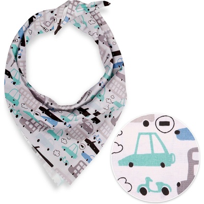 Biante dětský bavlněný šátek Sandra SA-199 Autíčka a autobusy – Zboží Dáma