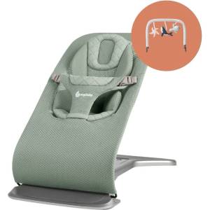 Ergobaby Бебешки шезлонг 3 в 1 Ergobaby - Evolve, Sage Green (EVLBNCSGGRNMSH) - ozone