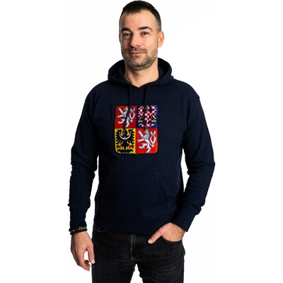 Kappa pánska mikina Logo Nathan Statní Znak Nášivka Navy