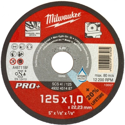Milwaukee Rezný kotúč 125 x 1,0 mm 4932451487