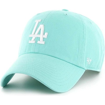 47 brand Памучна шапка с козирка 47 brand MLB Los Angeles Dodgers в зелено с апликация B-NLRGW12GWS-TFA (B.NLRGW12GWS.TFA)