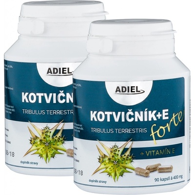 Adiel Kotvičník zemní Forte s vitamínem E 2 x 90 kapslí