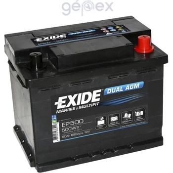 Image 1 of Exide DUAL AGM 60Ah 680A (EP500)