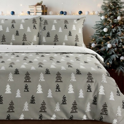 Eurofirany Vianočné obliečky flanel LENON 200X220 2x70X80