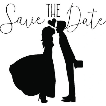 Aladine Dřevěné razítko save the date náš den