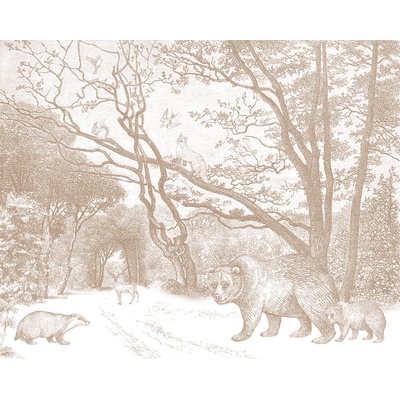 Esta Home 159064 Vliesová obrazová tapeta Les lesné zvieratká Forest Friends rozmery 350 x 279 cm