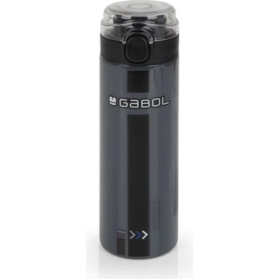 Gabol Бутилка за вода Gabol стоманена Soul - 600 мл. - Черна с принт