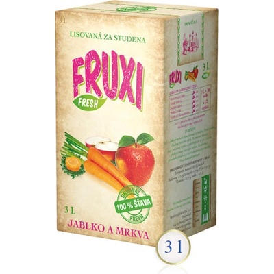 Fruxi jablko mrkva 100% šťava 3000 ml