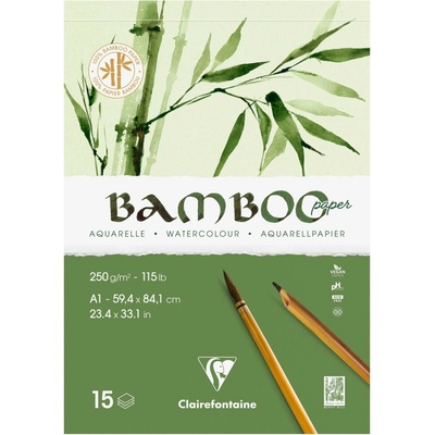 Clairefontaine Bambusový akvarelový blok CP 250 g/m² A115 listov