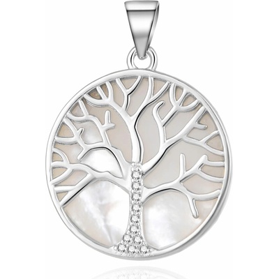 Agato Stříbrný přívěsek s perletí strom života AGH528
