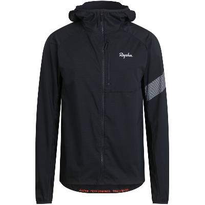 Pánska cyklistická bunda Rapha Men's Trail Lightweight Jacket - Black/Light Grey M