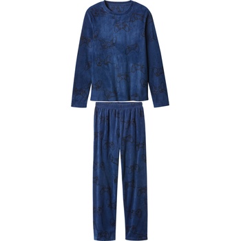 Esmara fleecové pyžamo tm.modrá