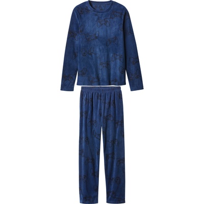 Esmara fleecové pyžamo tm.modrá