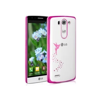 kwmobile Прозрачен калъф с дизайн фея за lg g3 s - розов