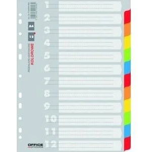 Office Products Herlitz CARDBOARD SCREENS A4 INDEX 12 COLORS