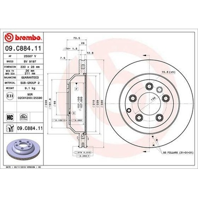 BREMBO 09.C884.11