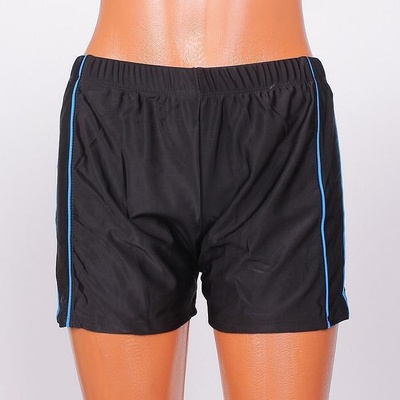 Мъжки бански в черно с две сини ленти