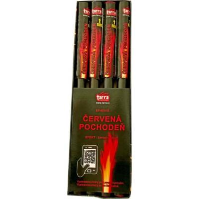 Tarra pyrotechnik Bengálský oheň ČERVENÁ POCHODEŇ- 4 ks