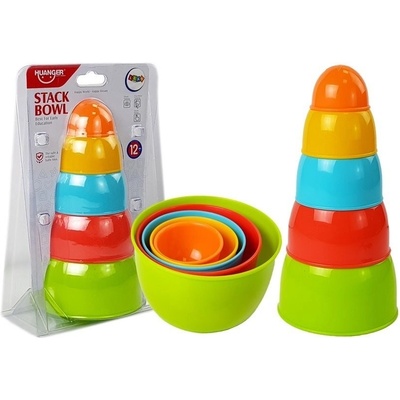 Lean Toys pyramída z misiek farabná 5 ks